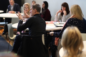 Educators networking during a VicTESOL professional learning event.